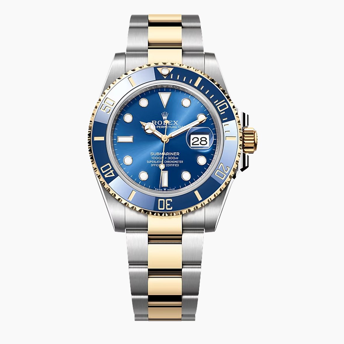 Rolex Submariner Date in Oystersteel and yellow gold with a blue dial and bezel