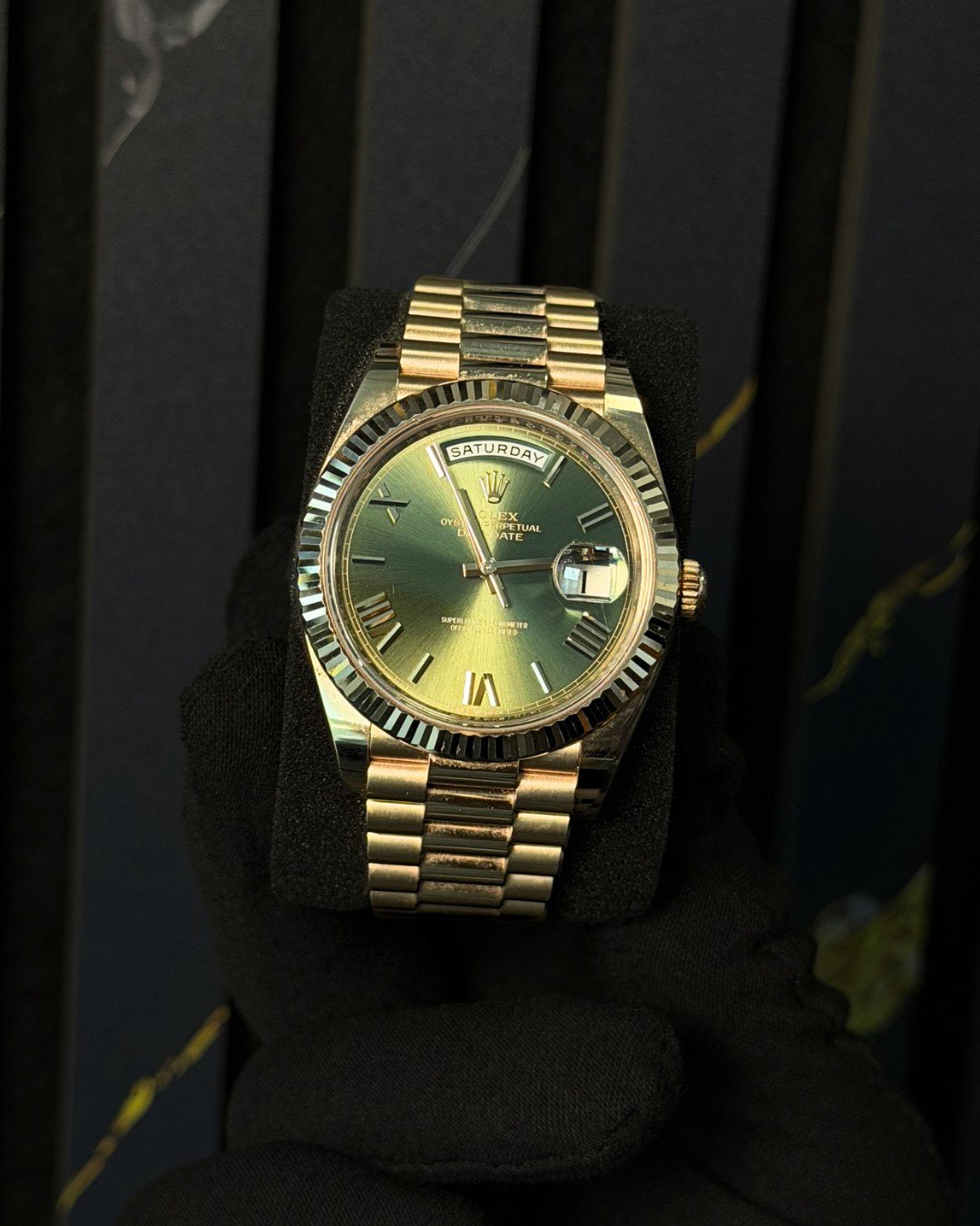 2022 Rolex Day-Date 40 Everose 'Olive' 228235