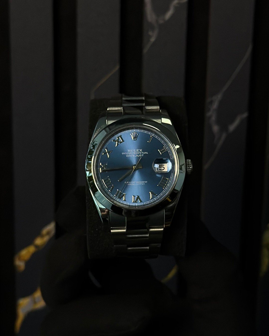 2019 Rolex Datejust 41 Azzurro Blue Roman Dial 126300 (Oyster)